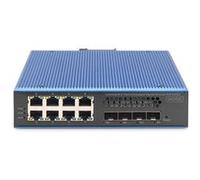 Digitus Switch industriel 8 + 4 ports 10G Uplink L3 Gigabit Ethernet administrable PoE