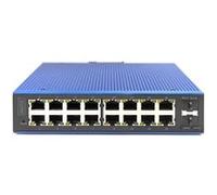 DIGITUS - Commutateur - industriel - Géré - 16 x 10/100/1000 (8 PoE) + 2 x SFP - Montage sur rail DIN - PoE (280 W) G