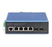 - Commutateur - industriel - Géré - 4 x 10/100/1000 + 2 x SFP - Montage sur rail DIN