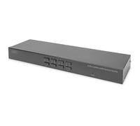 Digitus Commutateur KVM HDMI 8 ports – HDMI 1.4 UltraHD 4K30Hz, USB souris/clavier, hotkey – Noir