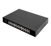 DIGITUS - Commutateur - non géré - 24 x 10/100/1000 - de bureau, Montable sur rack G