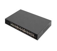 Digitus Commutateur PoE Fast Ethernet 24 ports , 2 liaisons montantes Gigabit (RJ45 / SFP)