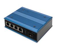 Digitus Commutateur PoE réseau Fast Ethernet 4 ports, industriel, non administrable, 1 liaison montante SFP