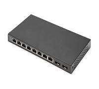 DIGITUS Commutateur réseau - 10 ports - Gigabit Ethernet - non administré - 8x ports RJ45 - 2x liaisons SFP - 10/100/1000 Mbit/s - MDI/MDI-X automatique - noir