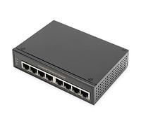 DIGITUS Commutateur réseau 8 ports - Rail DIN ou montage mural - Prises RJ45 Gigabit Ethernet - Rail DIN - 1 Gbit/s