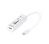 Digitus Concentrateur à 3 ports OTG USB Type-C™ + lecteur de carte