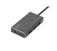 Hub USB 3.0 Digitus DA-70240-1 4 ports boîtier en aluminium noir