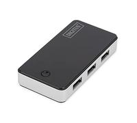 Digitus Concentrateur USB - 4 Ports - Super-Speed USB 3.0-5 Gbit/s - Plug&Play - Câble de Connexion 66 cm - Noir