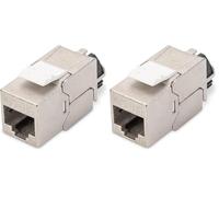 DIGITUS Connecteur Keystone Cat.6A Blindé 500 MHz Gris (Lot de 2)