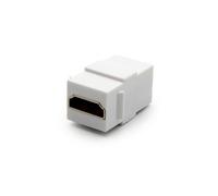 DIGITUS Connecteur Keystone HDMI 2.0 - femelle vers femelle - Module Keystone pour panneau de brassage et prises de raccordement - Blanc pur (RAL 9003)