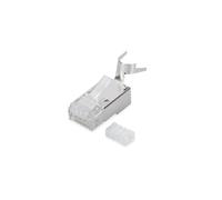 Digitus Connecteur Modulaire CAT 6A Blindé AK-219604, pour Câble Rond, Contacts Or, Polycarbonate Transparent, Technologie 10GBase-T, -40°C à 80°C