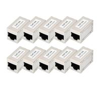 DIGITUS Connecteur RJ45 Cat 6A - 10 pièces - Rallonge de câble Lan - Connecteur de câble réseau Cat6A - Compatible PoE - Connecteur modulaire - Pour Switch, DSL, Modem, Routeur, PC - Argenté