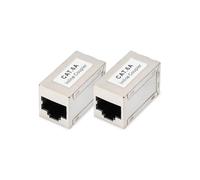 DIGITUS Connecteur RJ45 Cat 6A - 2 pièces - Blindé - PoE+ - 1 Gbit/s | Rallonge de câble LAN - Connecteur pour câble réseau Cat-6A - Raccord modulaire - Pour commutateur, DSL, modem, routeur, PC