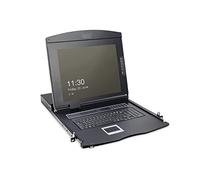 Digitus Console KVM 19" avec écran TFT 17" (4:3), disposition du clavier FR, commutateur KVM avec 16 ports VGA, noir