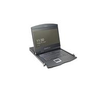 Digitus Console KVM LCD 19" 8 Ports VGA (1366x768) Clavier AZERTY, Rack 1U, TFT 16.7M couleurs, Touchpad intégré, avec 8 câbles KVM inclus