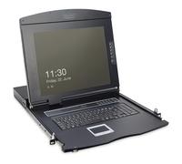 Digitus Console modulaire avec écran TFT de 17 po (43,2 cm), 1 port clavier-vidéo-souris et pavé tactile, clavier allemand