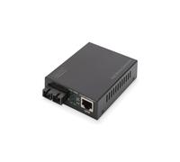 Digitus Convertisseur de Média Gigabit PoE DN-82150, RJ45 vers SC Multimode, 1000Base-TX/SX, 1000 Mbit/s, portée 500m @ 850nm, PoE 30W, PSE