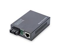 DIGITUS Convertisseur de média - monomode - Fast Ethernet - RJ45 / SC - longueur d'onde 1310nm - jusqu'à 20km - noir