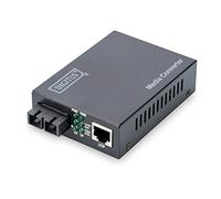DIGITUS Convertisseur de média - monomode - Fast Ethernet - RJ45 / SC - longueur d'onde 1310nm - jusqu'à 20km - noir
