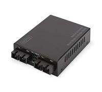 DIGITUS Convertisseur de média - Multimode/Monomode - Gbit Ethernet - SC à SC - longueur d'onde 850nm / 1310nm - noir