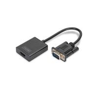Digitus Convertisseur VGA vers HDMI 1920x1080 Alimentation USB - Référence DA-70473 - Sortie HDMI, Entrée VGA (D-Sub) + Audio Jack 3.5mm