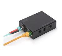 Digitus Convertisseur de média SFP Port – Gbit Ethernet RJ45/SFP 1000Base-LX – Injecteur PoE – Noir