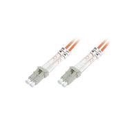 DIGITUS - Cordon de raccordement - LC multi-mode (M) pour LC multi-mode (M) - 1 m - fibre optique - 50 / 125 microns - OM2 - sans halogène - orange