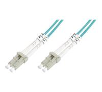 DIGITUS - Cordon de raccordement - LC multi-mode (M) pour LC multi-mode (M) - 2 m - fibre optique - duplex - 50 / 125 microns - OM4 - sans halogène - violet, RAL 4003