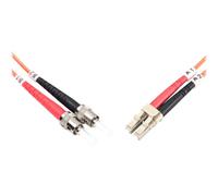 DIGITUS - Cordon de raccordement - LC multi-mode (M) pour ST multi-mode (M) - 5 m - fibre optique - 50 / 125 microns - OM2 - démarré, sans halogène - orange