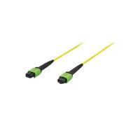 DIGITUS - Cordon de raccordement - mode unique MPO/APC (F) pour mode unique MPO/APC (F) - 3 m - 3 m - fibre optique - simplex - 9 / 125 micromètres - OS2 - jaune