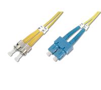 DIGITUS - Cordon de raccordement - mode unique ST (M) pour mode unique SC (M) - 2 m - fibre optique - 9 / 125 micromètres - OS1 - sans halogène - jaune