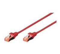 DIGITUS Câble LAN Cat 6 - 0,25m - RJ45 Câble réseau - S/FTP blindé - Compatible Cat 6A & Cat 7 - Rouge