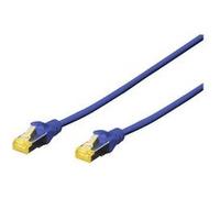 DIGITUS - Cordon de raccordement - RJ-45 (M) pour RJ-45 (M) - 3 m - SFTP - CAT 6a - démarré, sans halogène, sans crochet - bleu G