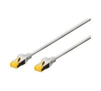 DIGITUS - Cordon de raccordement - RJ-45 (M) pour RJ-45 (M) - 3 m - SFTP - CAT 6a - démarré, sans halogène, sans crochet - gris
