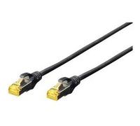 DIGITUS - Cordon de raccordement - RJ-45 (M) pour RJ-45 (M) - 3 m - SFTP - CAT 6a - démarré, sans halogène, sans crochet - noir G