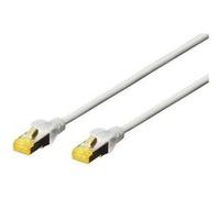 DIGITUS - Cordon de raccordement - RJ-45 (M) pour RJ-45 (M) - 7 m - SFTP - CAT 6a - démarré, sans halogène, sans crochet - gris G