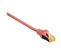 DIGITUS - Cordon de raccordement - RJ-45 (M) pour RJ-45 (M) - SFTP - CAT 6a - démarré, sans halogène, moulé, sans crochet, bloqué - rouge, RAL 3020