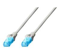 DIGITUS - Cordon de raccordement - RJ-45 (M) pour RJ-45 (M) - UTP - CAT 5e - démarré, sans crochet - gris