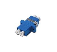 FO coupler, duplex, LC to LC, SM, color blue, OS2 ceramic sleeve, polymer housing, incl. screws
