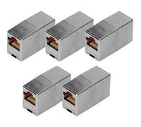 DIGITUS Coupleur RJ45 DN-93901 - Cat5e blindé, modulaire, compatible PoE - 5 pièces Argent