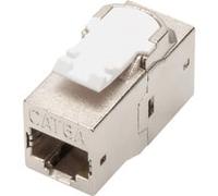 DIGITUS Connecteur Keystone - Cat-6A - blindé - 2 prises RJ45 - 10 Gbit/s | 500 MHz 10GBase-T A - Boîtier métallique - Pour panneaux de brassage et prises de raccordement