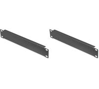 DIGITUS Couvercle Aveugle - 10 Pouces (254 mm) - 1U - Couvercle pour Armoire réseau - Panneau Aveugle - tôle d'acier - Noir (Lot de 2)