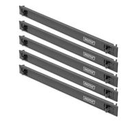 DIGITUS Couvercle Aveugle 19 Pouces - 1U - 5 pièces - à encliqueter - Noir | Plastique ABS - Cache pour armoire réseau 19 pouces, armoire serveur ou rack audiovisuel