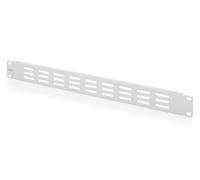 DIGITUS Couvercle Aveugle 19 Pouces avec Fentes d'aération - 1U - Gris | Tôle d'acier - Panneau de façade pour armoire réseau 19 pouces ou rack audiovisuel - avec matériel de fixation