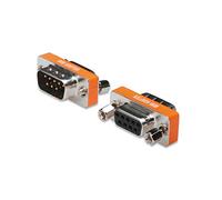 DIGITUS D-Sub 9 Adaptateur Null-Modem - 9 Broches Femelle - mâle vers Femelle - changeur de Sexe - boîtier métallique
