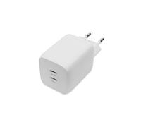 Digitus DA-10063 Chargeur USB-C GaN 65W Double Port (45W+20W) Power Delivery 3.0, PPS, Protection Surtension/Surchauffe/Court-Circuit, 100-240V