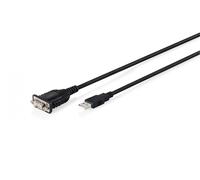 Digitus Câble adaptateur USB 2.0 vers RS232 DA-70172 – USB-A/DB9 1,8 m, FTDI, Noir