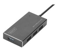 Digitus DA-70240-1 Hub USB 4 ports USB-A USB 3.0 5 GBit/s boîtier en aluminium