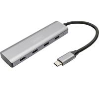 Hub USB Digitus DA-70246 4 ports boîtier en aluminium gris foncé