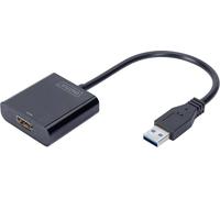 Digitus DA-70841 USB 3.0 / HDMI Adaptateur [1x USB 3.0 mâle type A - 1x HDMI femelle] noir blindé 15.00 cm